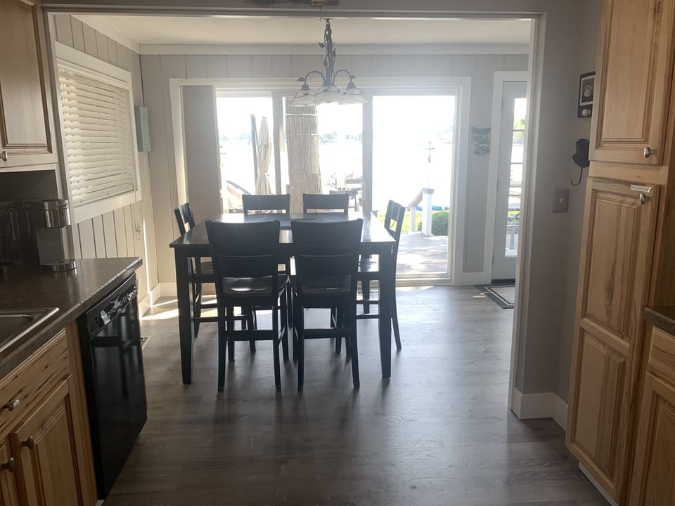 High top table with 6 chairs.  