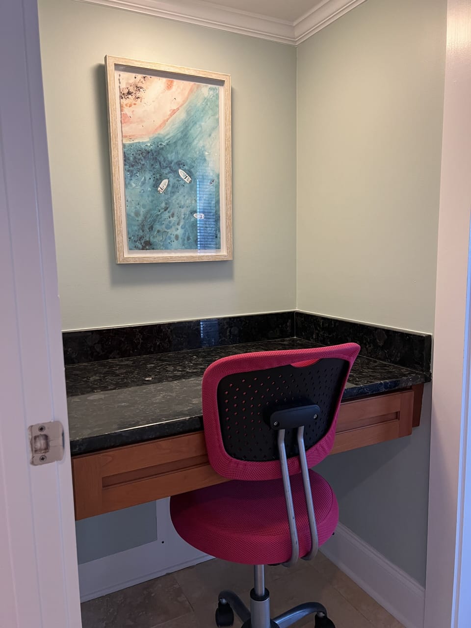 Desk area outside the master bedroom