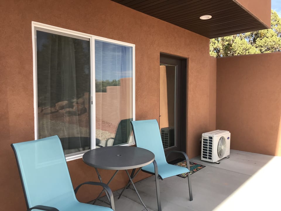 Outside seating. 