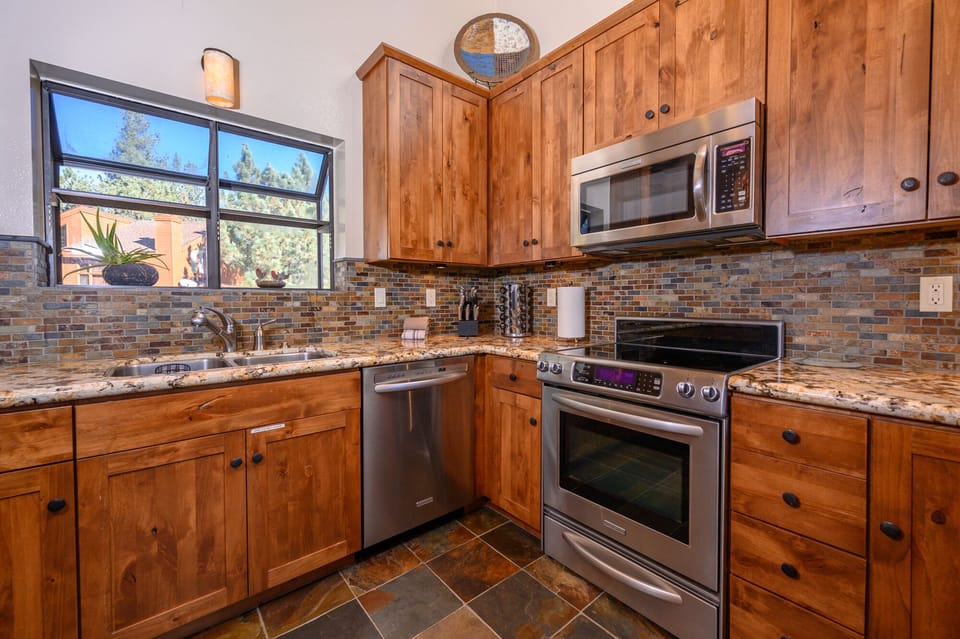 Rustic modern design kitchen with upgraded appliances