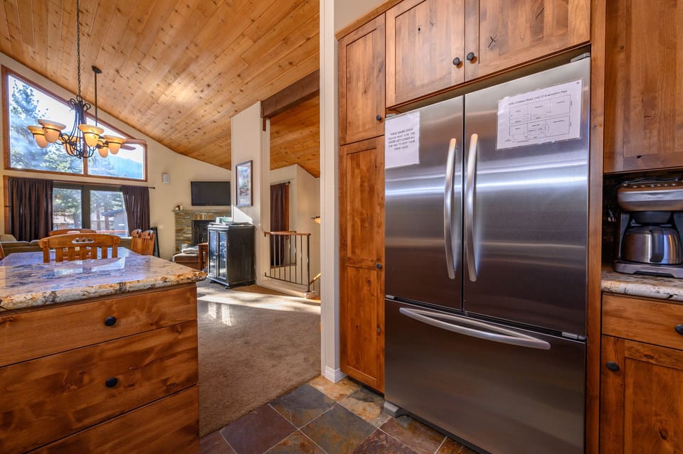 Open floor plan to see into the spacious living area while cooking