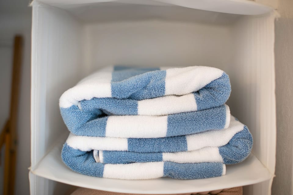 Beach towels are provided