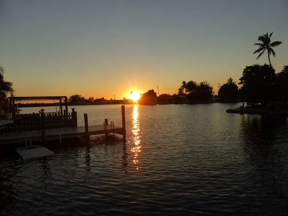 sunset from the backyard