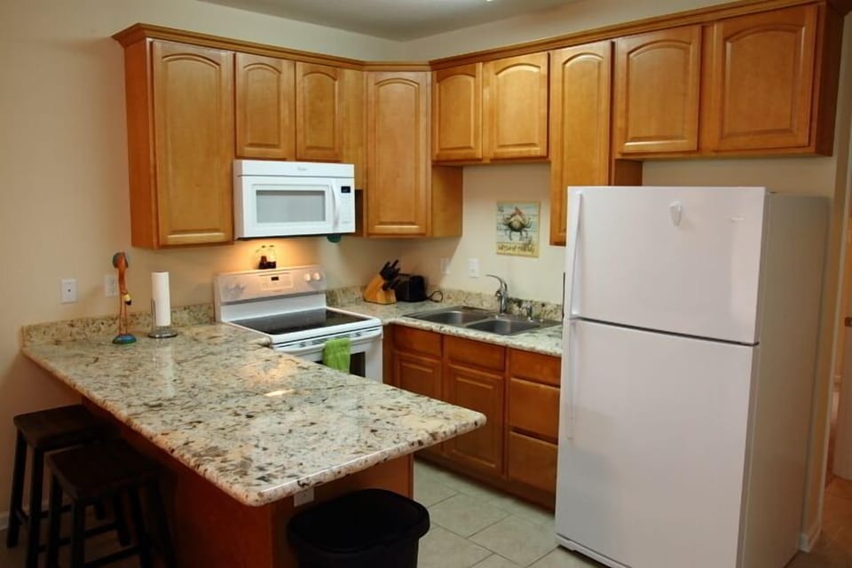 Fully stocked kitchen
