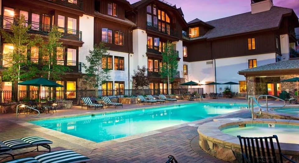 The pool and hot tub