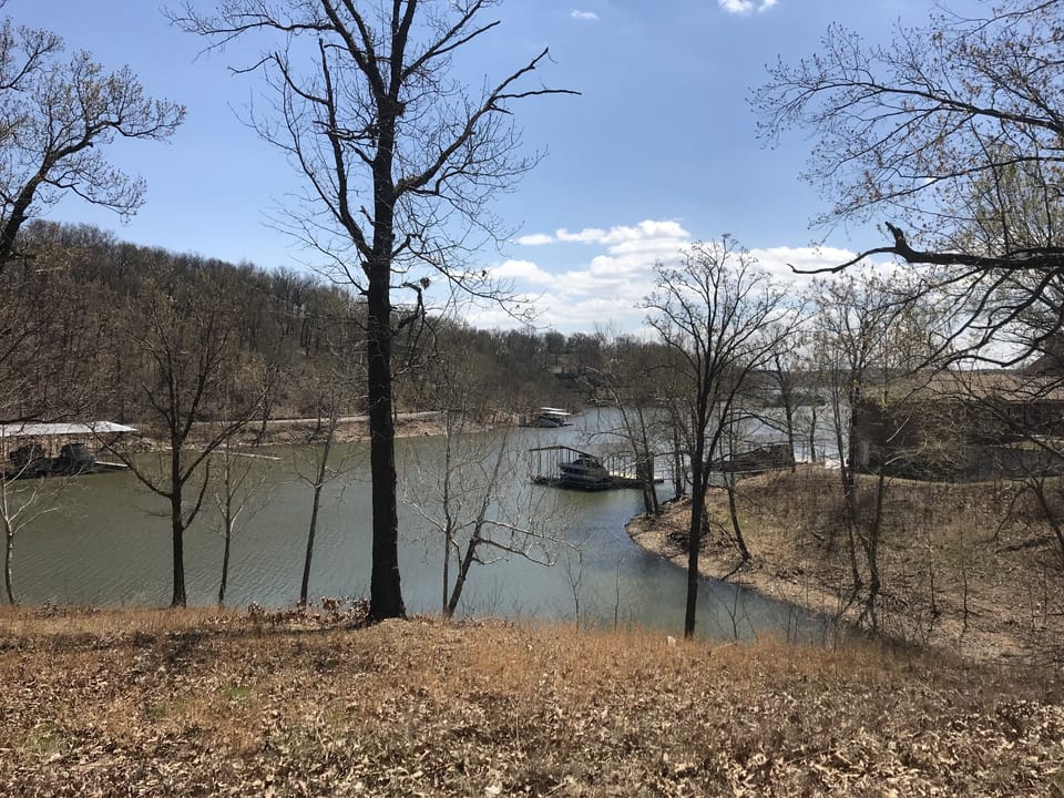 View of lake from surrounding property.  This leads out to main lake