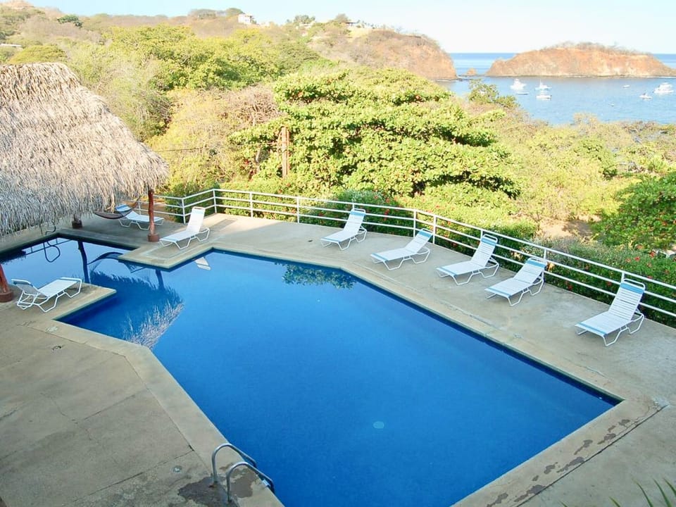 One of the three pools at Los Almendros