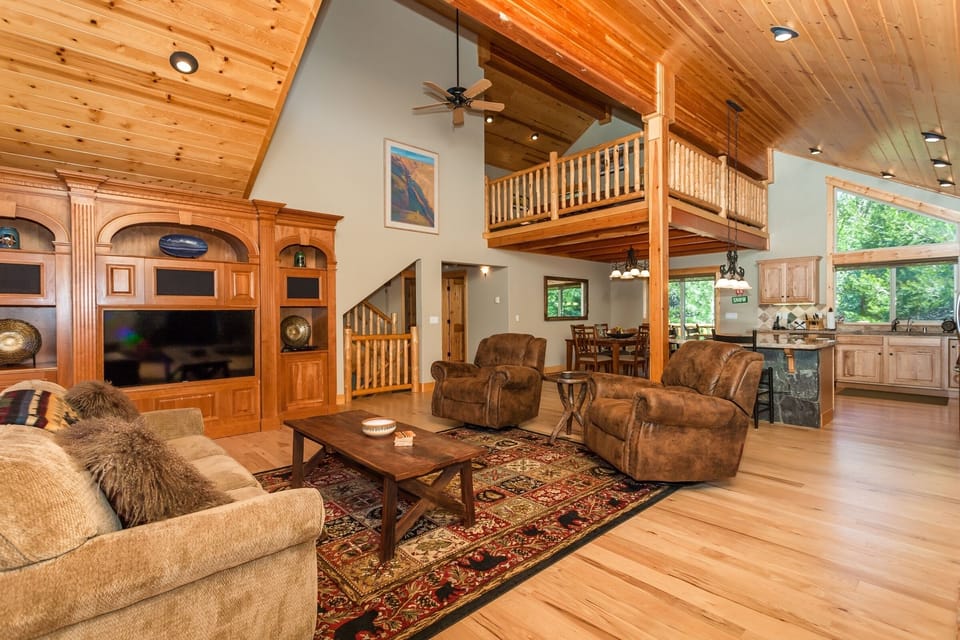 High vaulted ceilings with lots of natural light