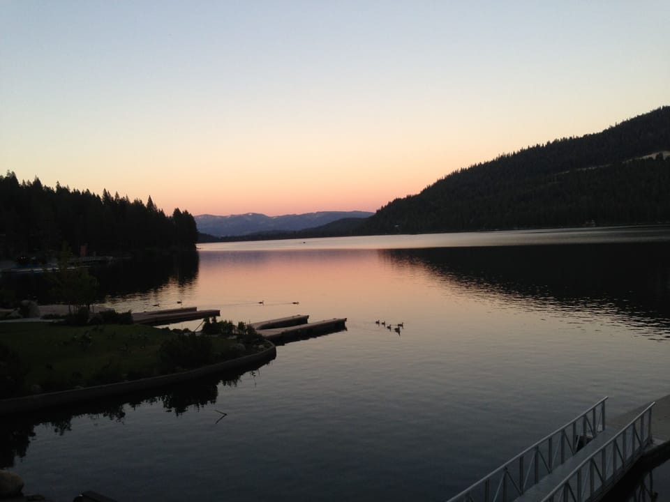 Sunset from the private balcony
