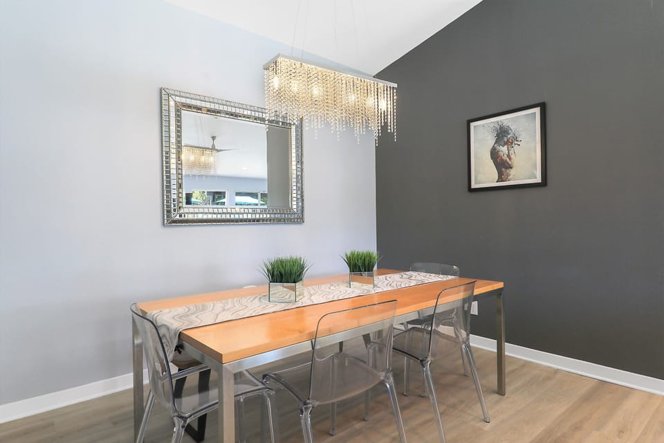 Dining Table with Rear Bench Seating