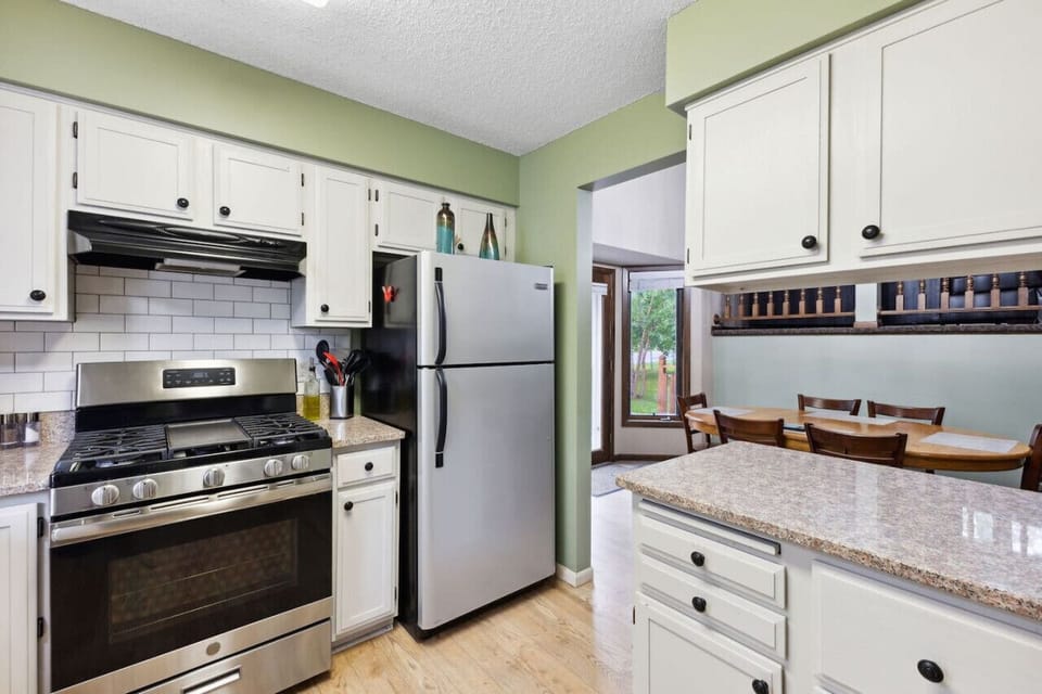 Kitchen with granite countertops