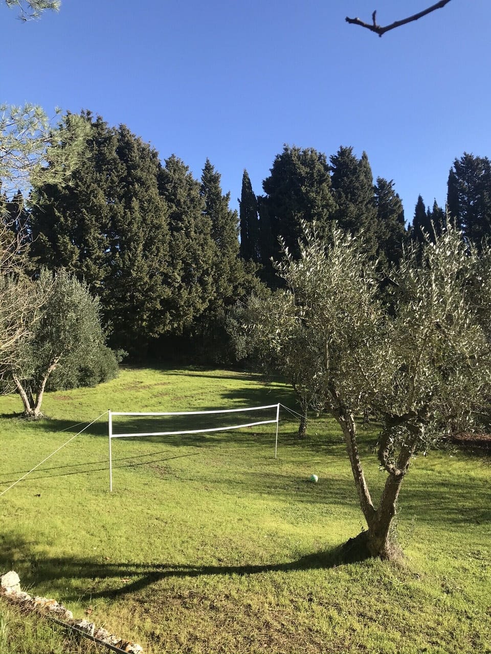 Enjoy a game of badminton, croquet, boccie  amidst the olive trees.