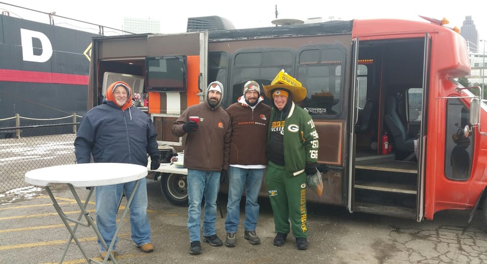 Texas Cheesehead with Cleveland Browns Fans!!