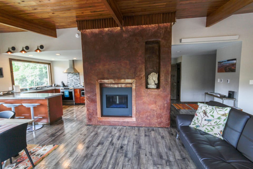 Turn on the Fireplace with the touch of a switch.