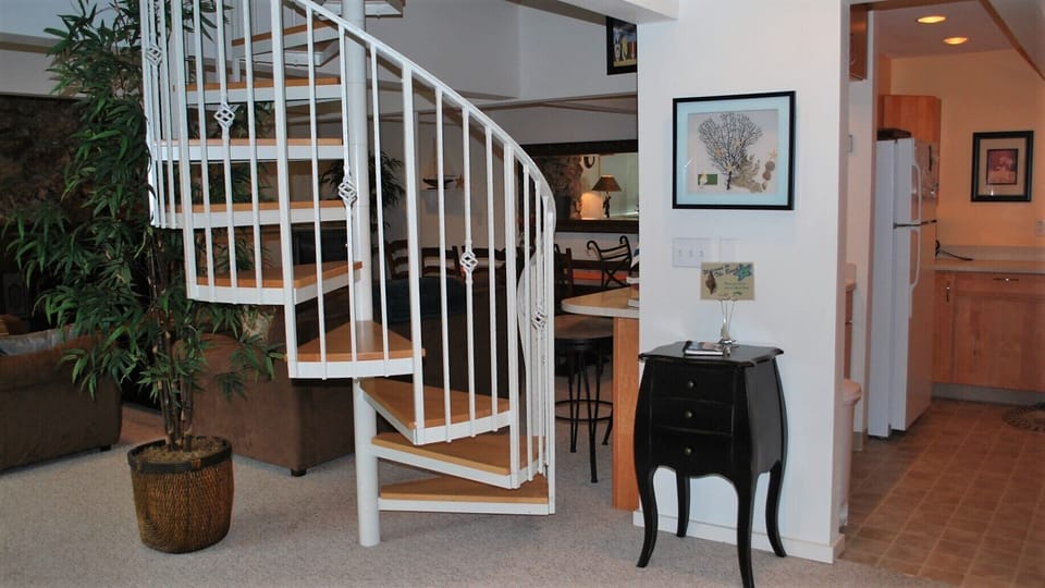 Spiral Stairs to Master Bedroom Suite