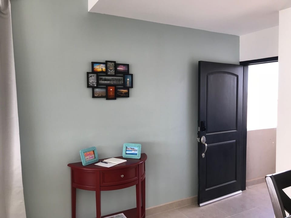 Secure front entry with smart lock.