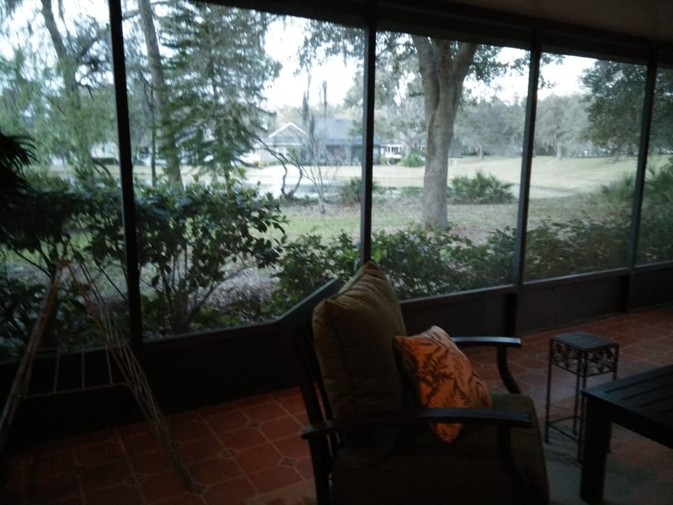 View to outside from screened room