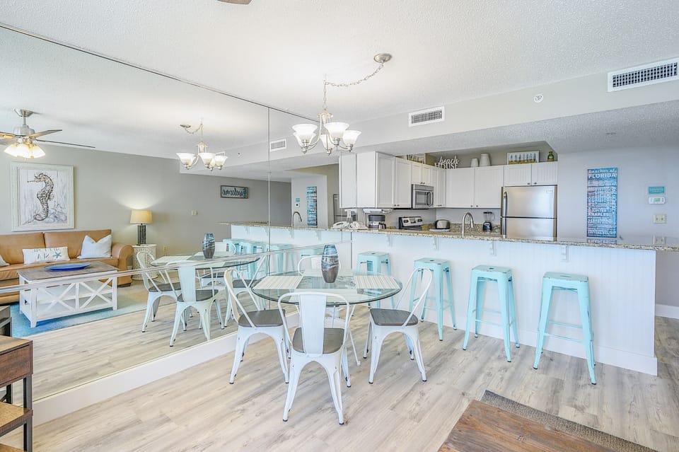 Dining room table plus eat-in bar