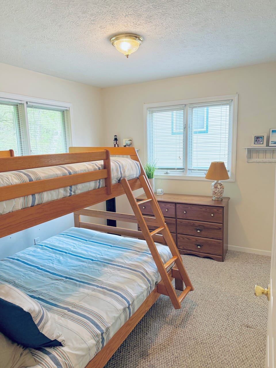 2nd Bedroom with full bed on bottom and twin bed on top