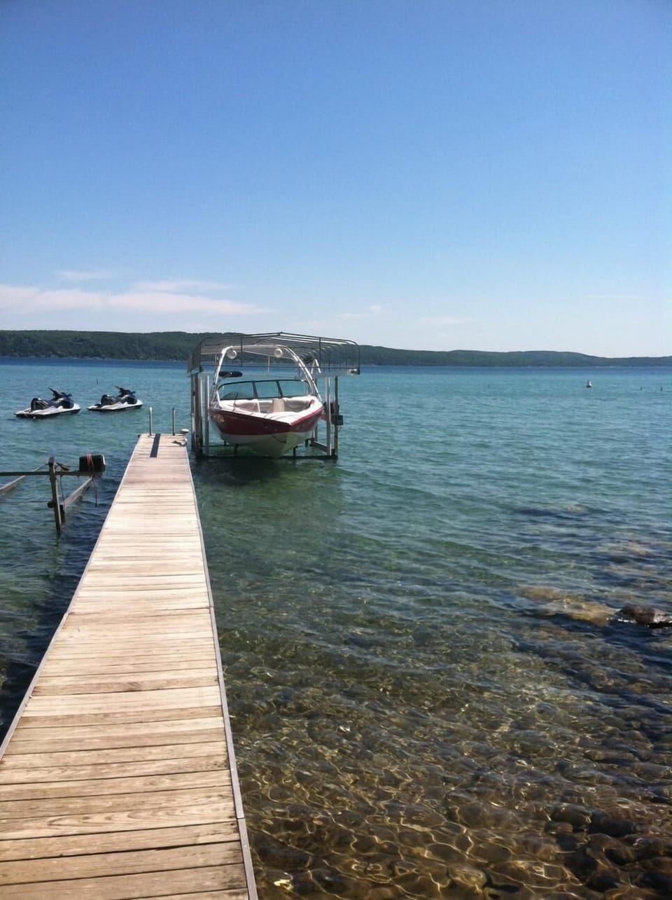 Shared dock with next door neighbor