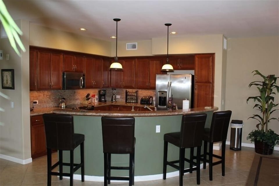 Modern kitchen with everything you need to dine in with comfort. 