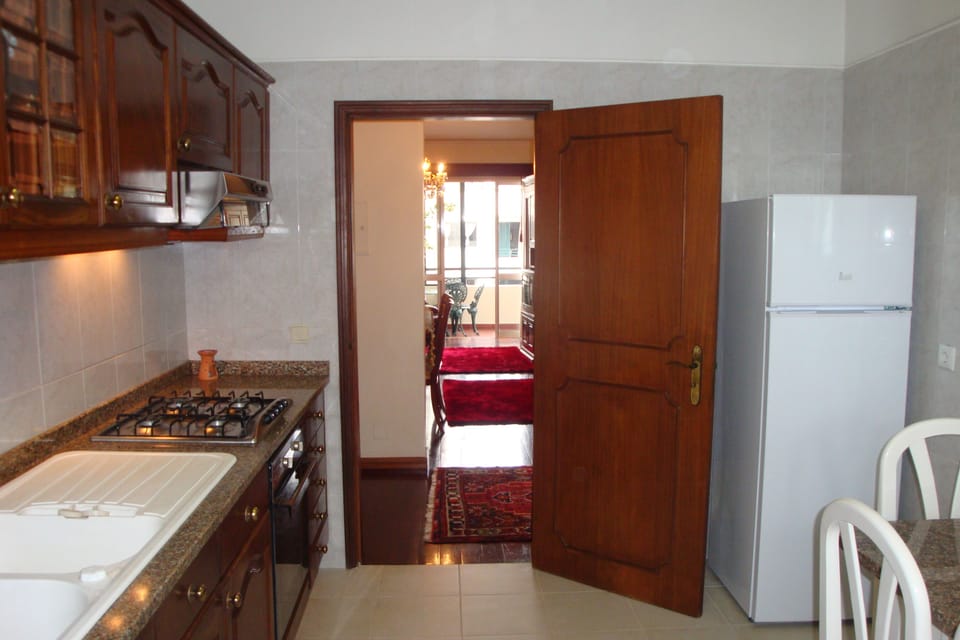 kitchen, hall and living room