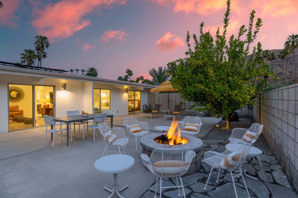 Have a drink and chat with your family at the fire pit