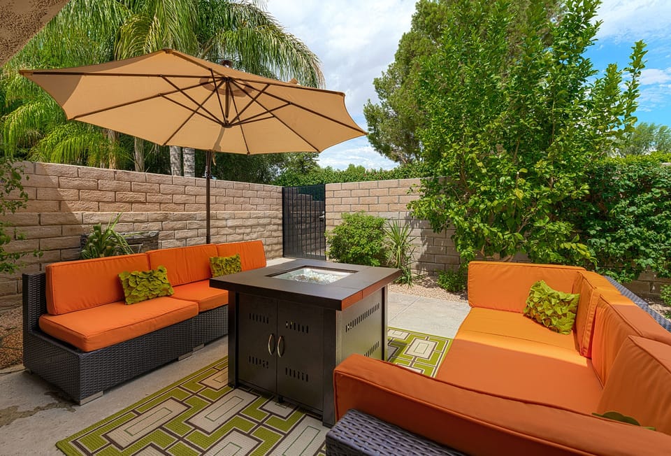 Lounge seating for six w/fire table (furniture replaced 1/16 pictures available)