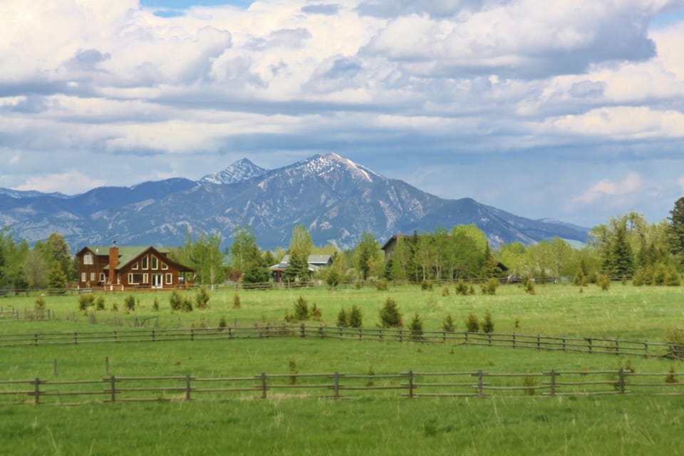The house has fabulous views of the Bridgers.