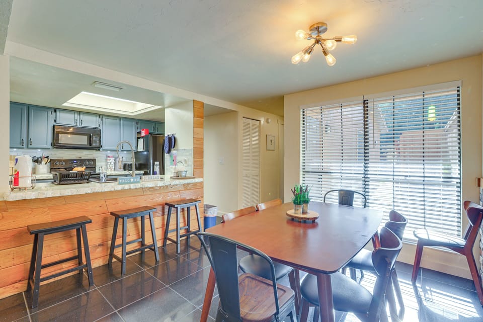 Dining Room | 2-Story Townhome | Free WiFi | Central A/C & Heat
