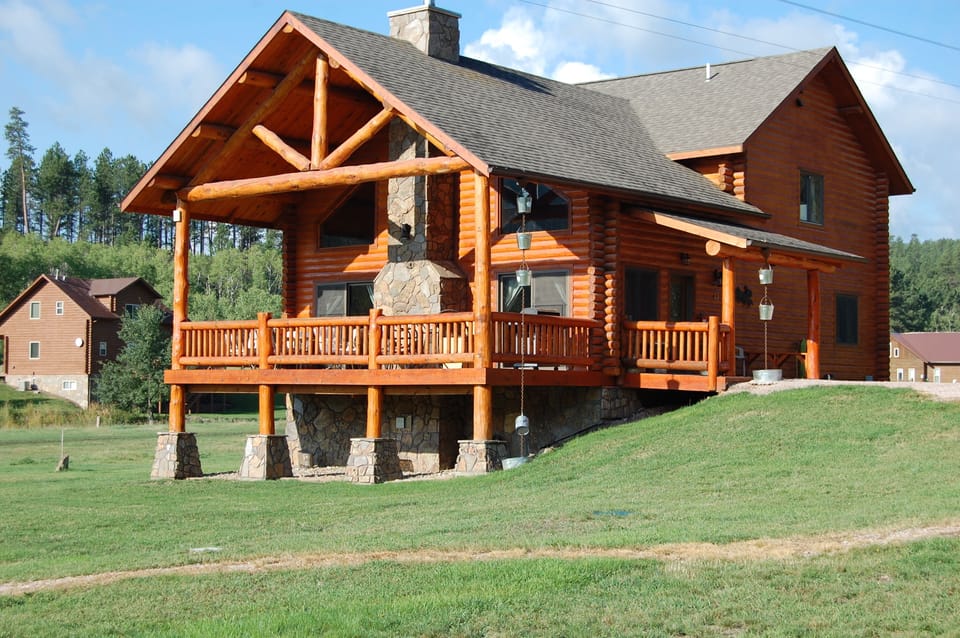 Enlarged deck, with an area for the kids underneath 