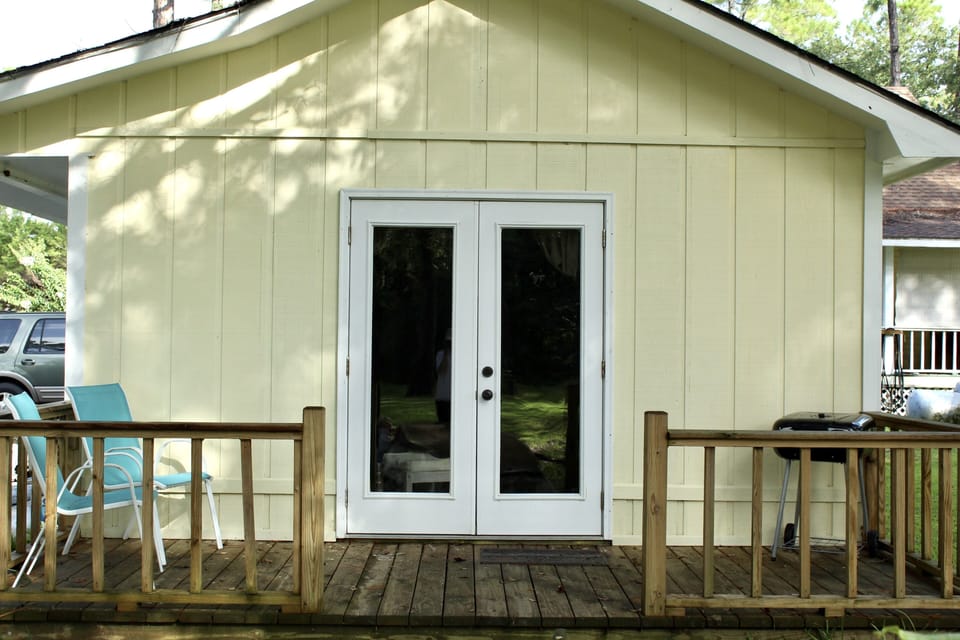Back deck for morning coffee time or evening relaxing.