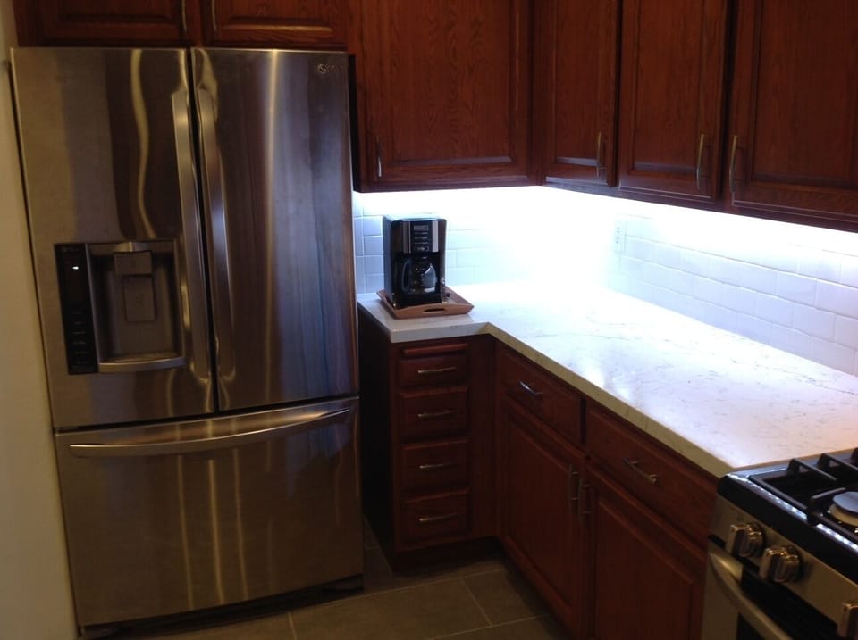 stainless appliances -  frig, stove, dish washer, micro, sink