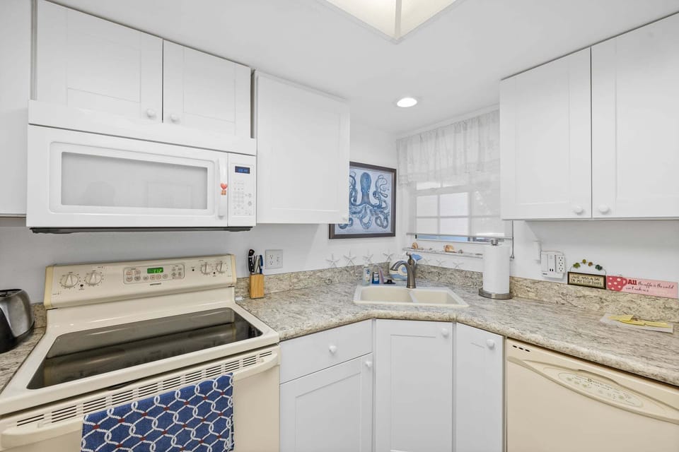 Clean finishes and abundant counter space make cooking a pleasure.