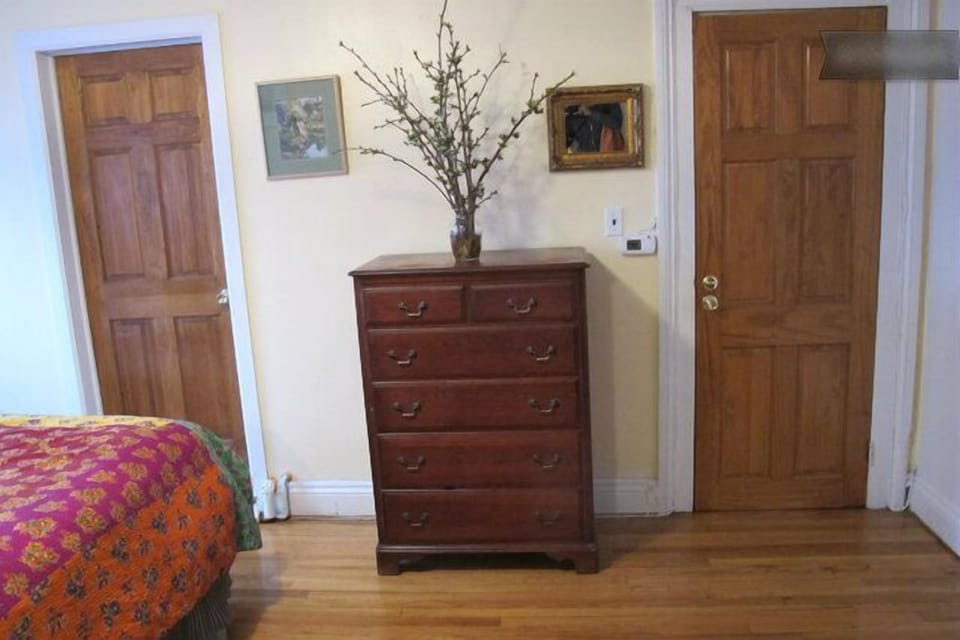 Large beautiful bed room with King size bed and deep closets
