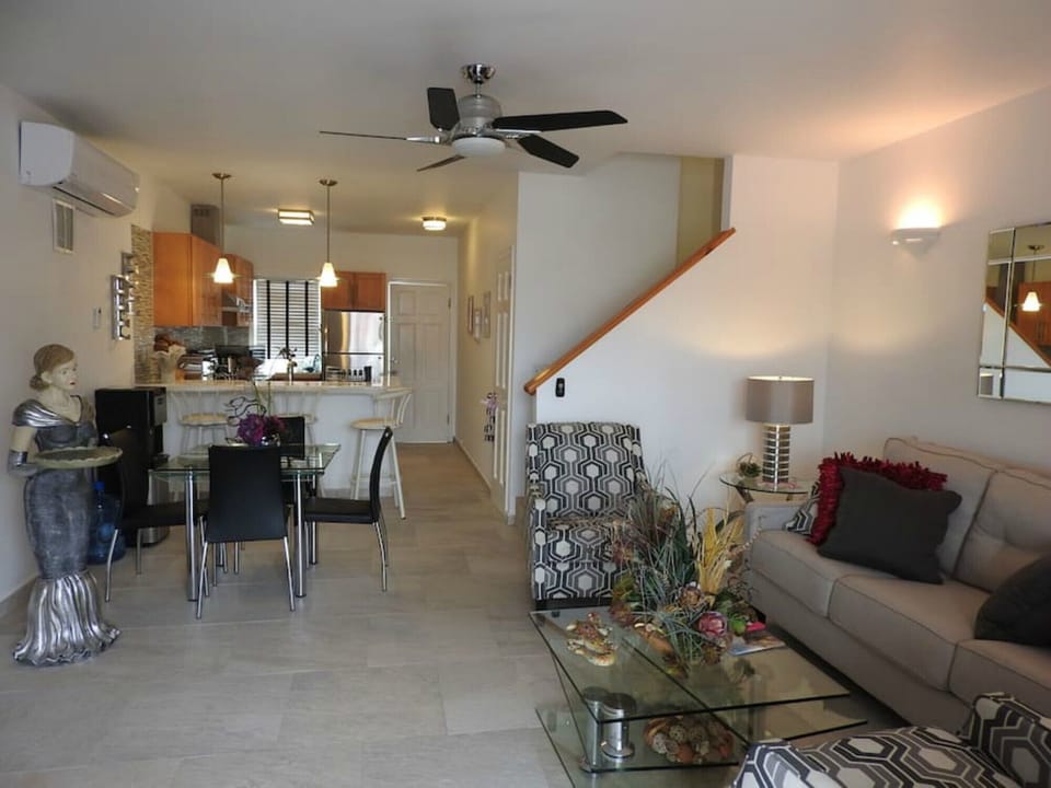 Sleek updated open floor plan 