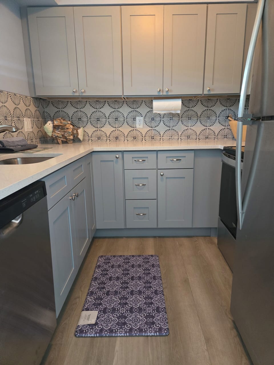 New kitchen beautiful white counters 