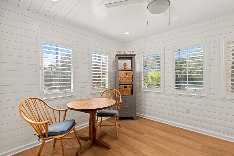 The perfect spot for morning coffee and breakfast or to read the paper