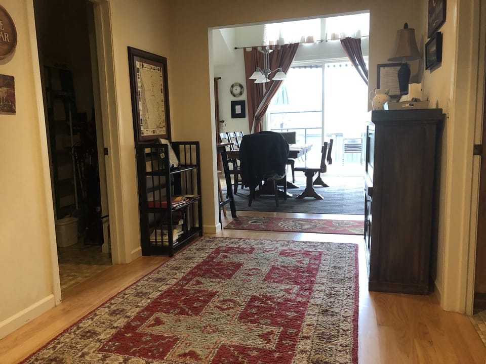 Entrance Hallway on Main Floor with a bedroom on each side of hall & full bath 