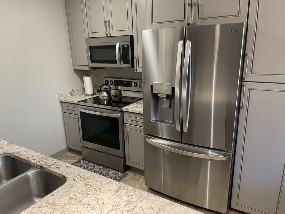 Brand new appliances. Our kitchen is equipped with everything you need.