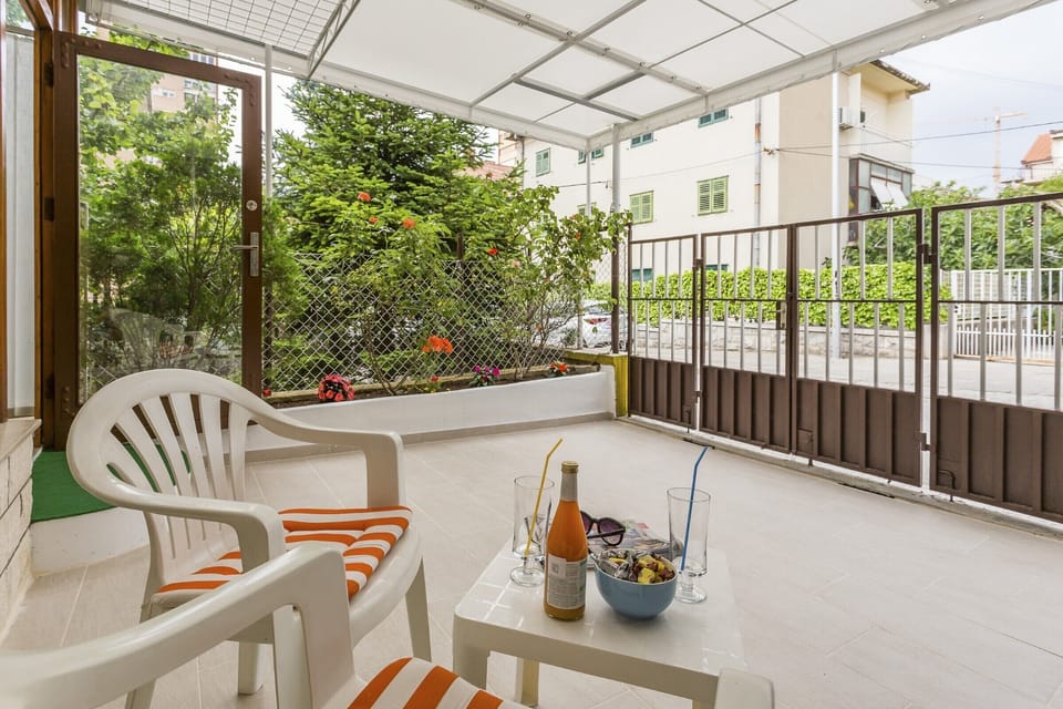 Shaded patio
