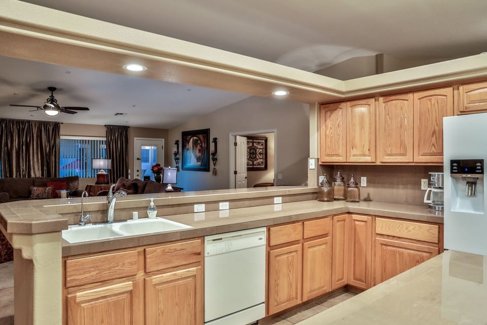 Open floor plan concept from kitchen to great room with  2 counter bar areas
