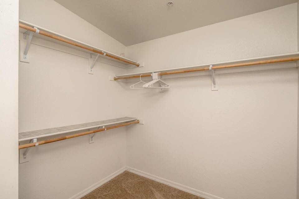 Large walk in master bedroom closet