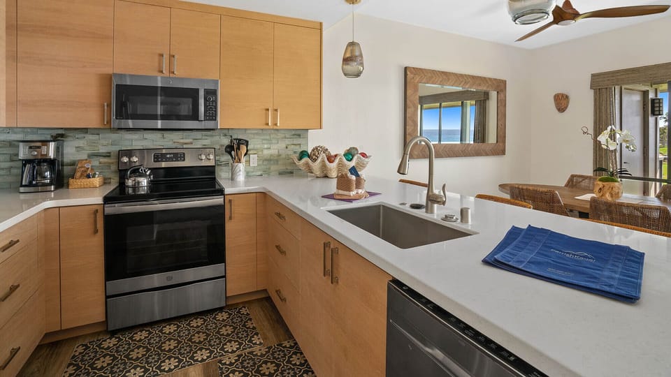 Poipu Sands at Poipu Kai Resort #521 - Kitchen & Dining Room - Parrish Kauai
