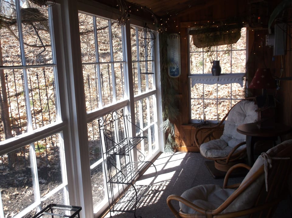 Closed in porch off master bedroom