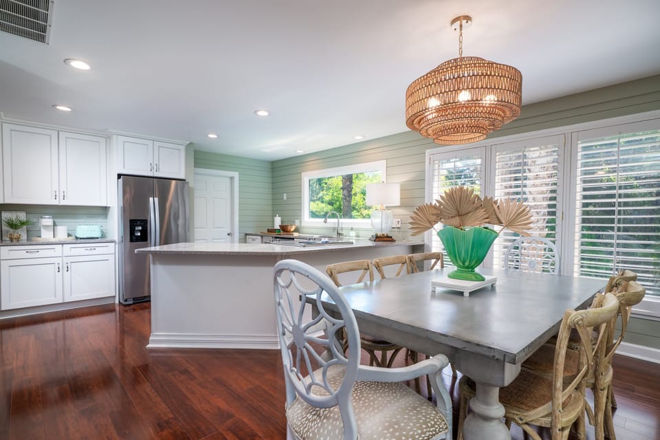 The large open kitchen is a chef's delight!