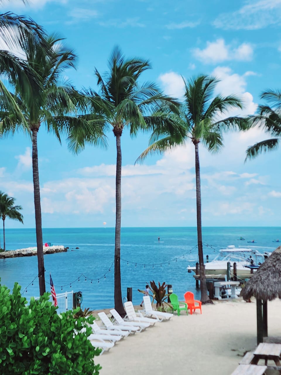 Welcome to the Resort! This is our Private  Beach at Keys Cove Resort in Marathon, FL- its just a very short walk from House #! -You get your own dock slip for your own private boat-free kayaks, tiki hut party usage, etc.