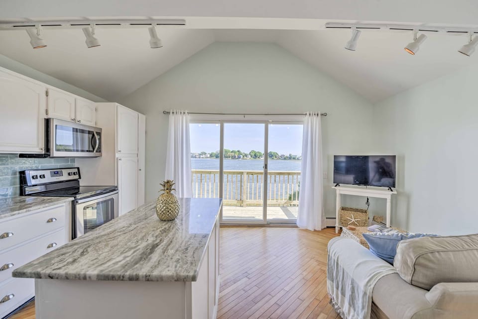 Kitchen & Living Area | Balcony Access | Coffee Maker