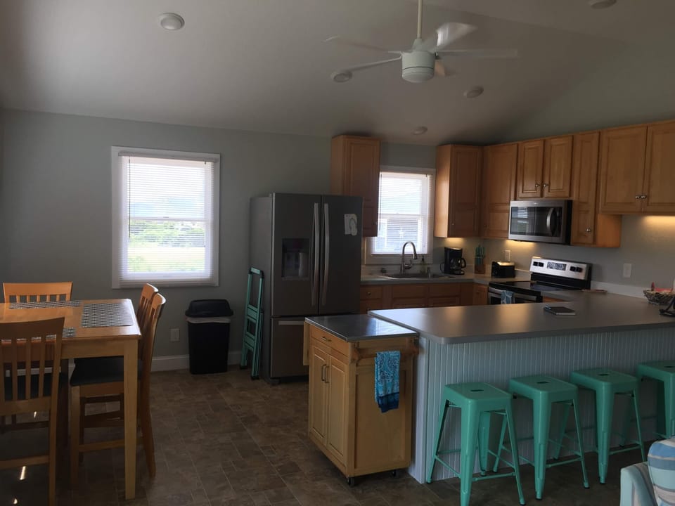 kitchen and dining room