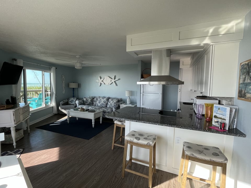 Kitchen and living room